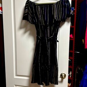 Micheal Stars Gauzy dress w tassel belt